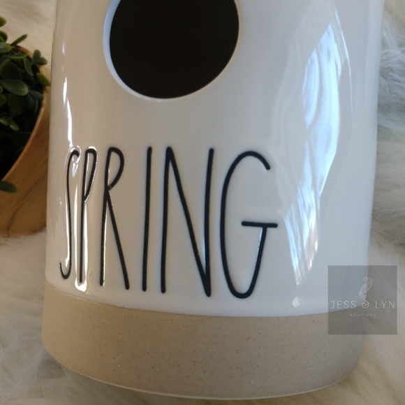 RAE DUNN Spring Glazed Ceramic Birdhouse - Picture 2 of 11